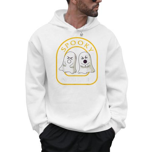 Halloween Math Teacher Cottagecore Spooky Inequalities Ghost Men Hoodie - teacherstshirts.com