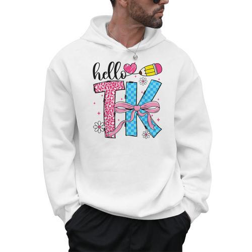 Hello TK Transitional Kindergarten Back To School Teacher Men Hoodie - teacherstshirts.com