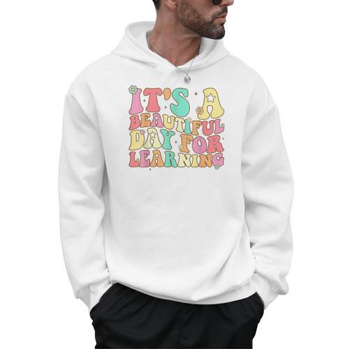 It's Beautiful Day For Learning Retro Teacher Students Women Men Hoodie - teacherstshirts.com AU