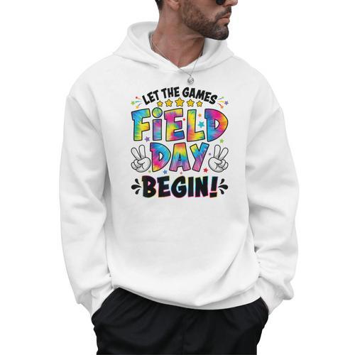 Let The Games Field Day Begin Tie Dye Adults Teacher Kids Men Hoodie - teacherstshirts.com