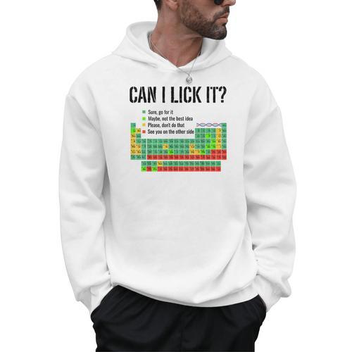 Can I Lick It Periodic Table Chart Science Teacher Men Hoodie - teacherstshirts.com AU