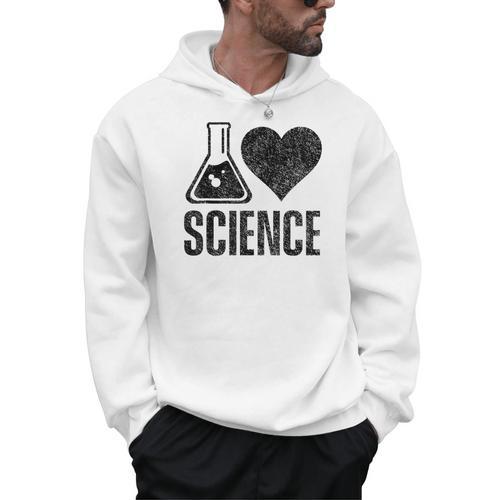 I Love Science Lover Teacher Scientist Sciences Men Hoodie - teacherstshirts.com UK