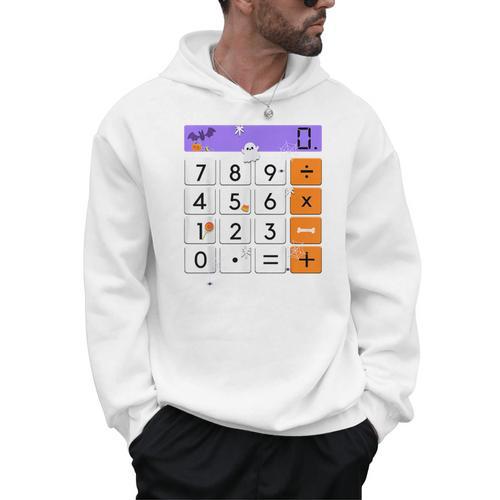 Math Teacher Halloween Costume Calculator Math Pun Men Hoodie - teacherstshirts.com