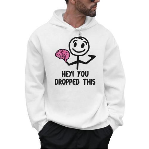 Nerdy Hey You Dropped This Brain Math Teacher Men Hoodie - teacherstshirts.com AU