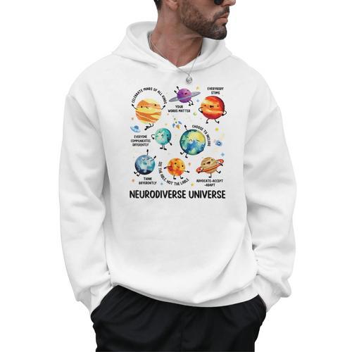 Neurodiverse Universe Space Planet Special Education Teacher Men Hoodie - teacherstshirts.com DE