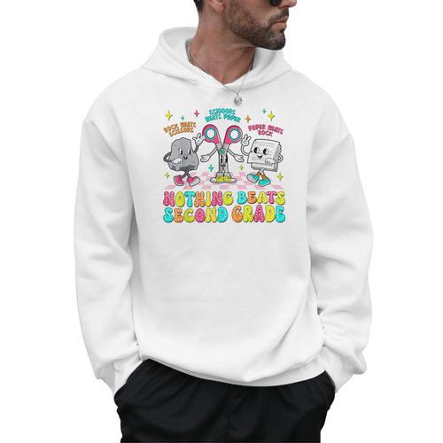 Nothing Beats 2nd Second Grade Back To School Teacher Kids Men Hoodie - teacherstshirts.com CA