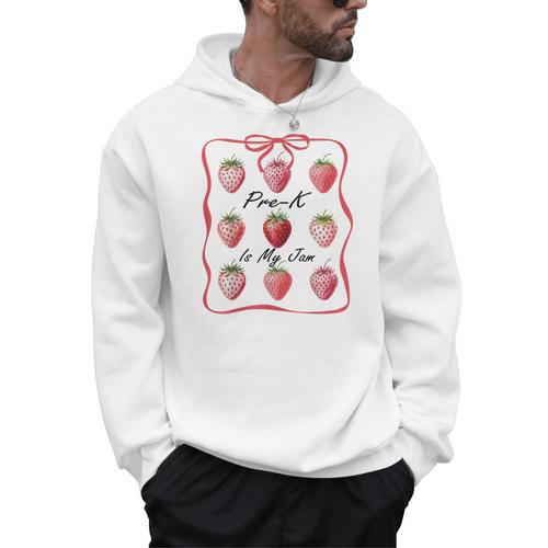 Pre K Is My Jam Teacher Team Crew Preschool Cute Strawberry Men Hoodie - teacherstshirts.com UK