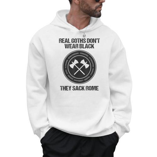 Real Goths Sack Rome History Teacher Men Hoodie - teacherstshirts.com UK