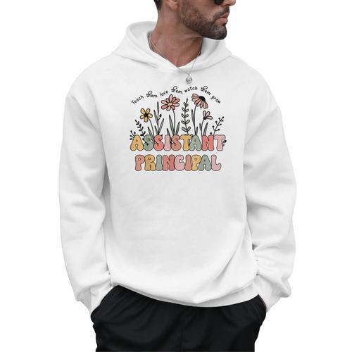 Retro Floral Assistant Principal Shirt For Teachers Day Men Hoodie - teacherstshirts.com AU