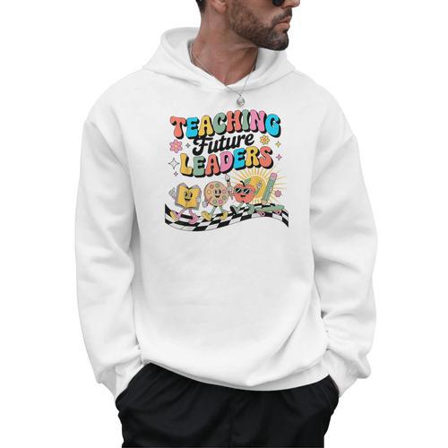 Retro Teaching Future Leaders Groovy Teacher Back To School Men Hoodie - teacherstshirts.com DE