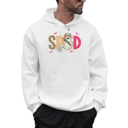 Sped Teacher Halloween Ghost Special Education Preppy Fall Men Hoodie - teacherstshirts.com DE