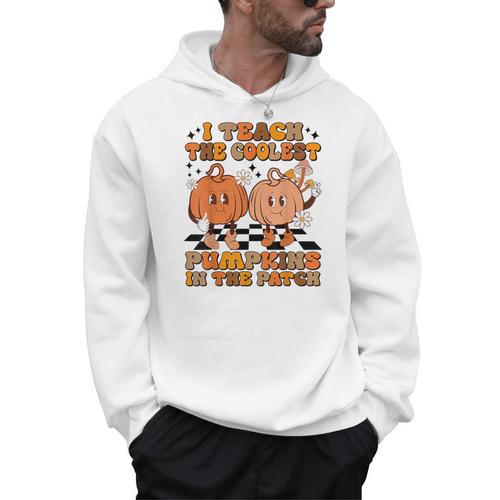 I Teach The Coolest Pumpkins In The Patch Teacher Halloween Men Hoodie - teacherstshirts.com DE