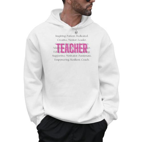 TEACH Inspirational Teacher Comfortable & Stylish T-Shirt Men Hoodie - teacherstshirts.com DE