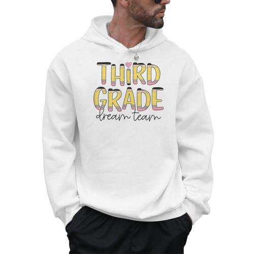 Third Grade Dream Team 3rd Grade Teacher Back To School Kids Men Hoodie - teacherstshirts.com UK