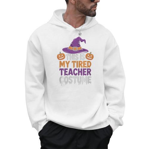 This Is My Tired Teacher Costume Halloween Premium Tri-Blend Men Hoodie - teacherstshirts.com AU