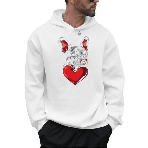 Valentine's Day Boston Terrier Dog Vector Men Hoodie - Bostonterriersmerch.com