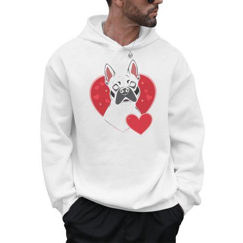 Valentine's Day Boston Terrier Men Hoodie - Bostonterriersmerch.com