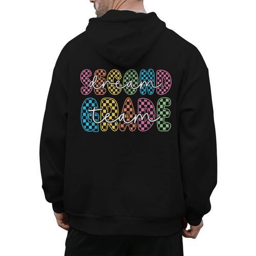 2nd Second Grade Dream Team Teacher First Day Back To School Men's Hoodie Back Print - teacherstshirts.com