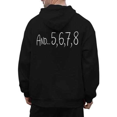 And 5678 Dance Music Teacher Dance Instructor Dancing Men's Hoodie Back Print - teacherstshirts.com AU