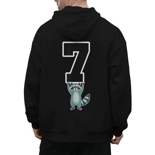6 7 Matching Teachers Halloween Costume Raccoon Men's Hoodie Back Print - teacherstshirts.com DE