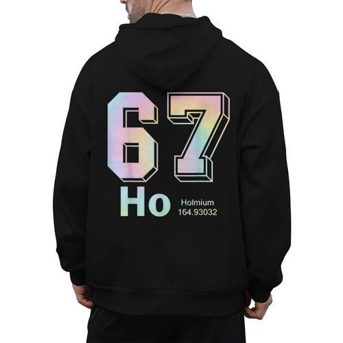67 Ho Holmium Science Teacher Elements Table Six Seven Meme Men's Hoodie Back Print - teacherstshirts.com AU
