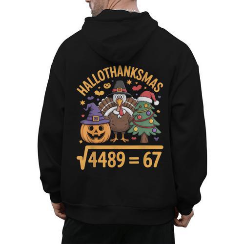 67 Meme Math Teacher Root 4489 Hallothanksmas Six Seven Men's Hoodie Back Print - teacherstshirts.com DE