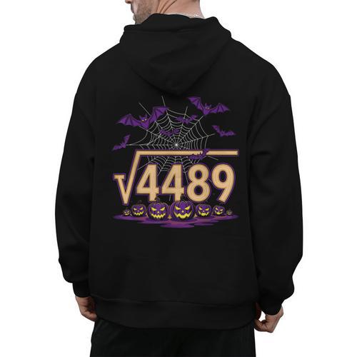 67 Meme Math Teacher Square Root 4489 Halloween Men's Hoodie Back Print - teacherstshirts.com UK