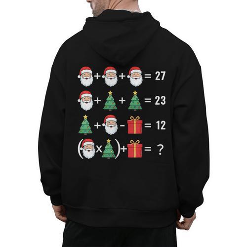 67 Santa Tree Math Teacher Christmas Xmas Humor Men's Hoodie Back Print - teacherstshirts.com DE
