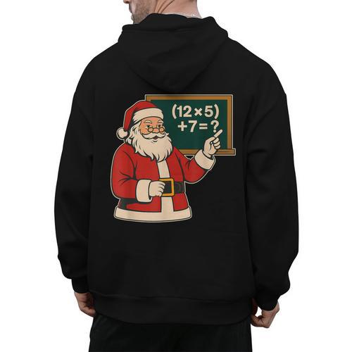 67 Teacher Christmas Santa Six Seven Meme Brainrot Math Joke Men's Hoodie Back Print - teacherstshirts.com CA
