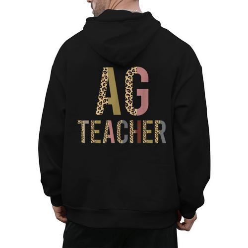AG Teacher Farmer Life Agriculture Teacher Men's Hoodie Back Print - teacherstshirts.com AU