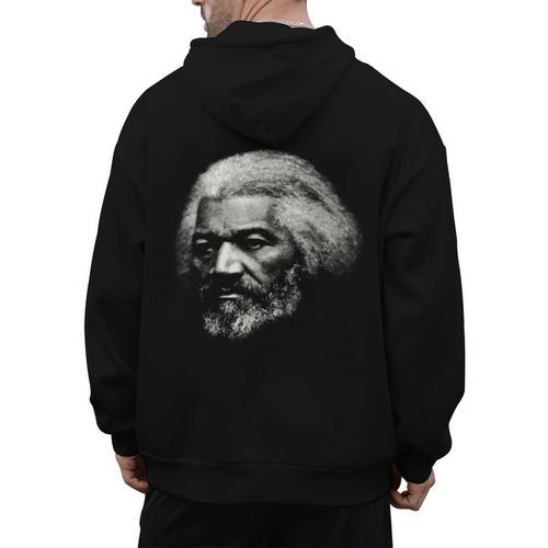 American History Frederick Douglass Teacher Men's Hoodie Back Print - teacherstshirts.com