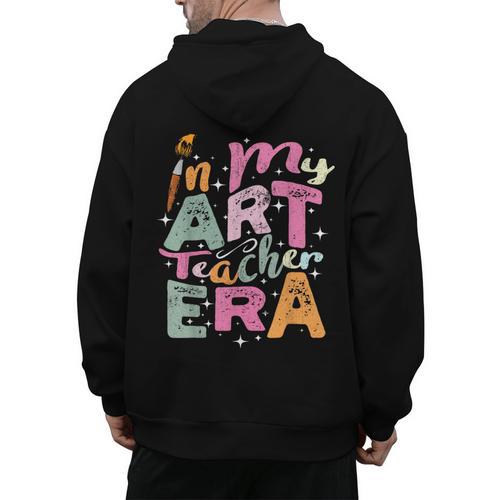 In My Art Teacher Era Teaching Future Artist Back To School Men's Hoodie Back Print - teacherstshirts.com AU
