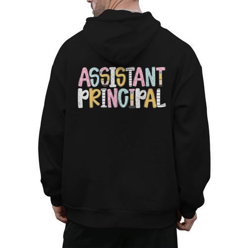 Assistant Principal Back To School Teacher Appreciation Men's Hoodie Back Print - teacherstshirts.com
