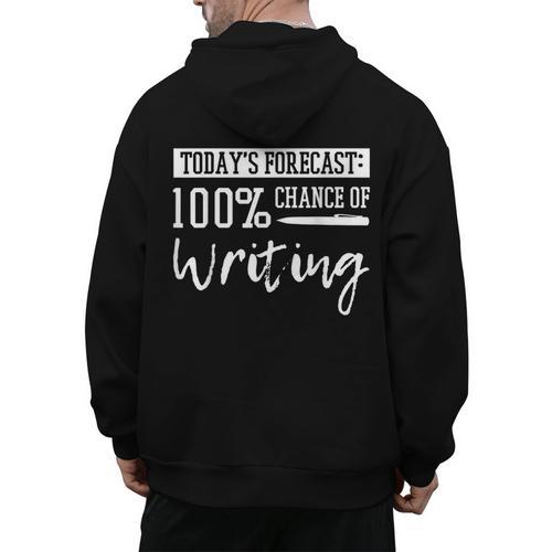Author Journalist Teacher Writing Content Creator Men's Hoodie Back Print - teacherstshirts.com CA
