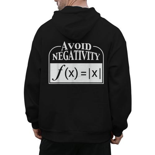 Avoid Negativity Math Teacher Men's Hoodie Back Print - teacherstshirts.com