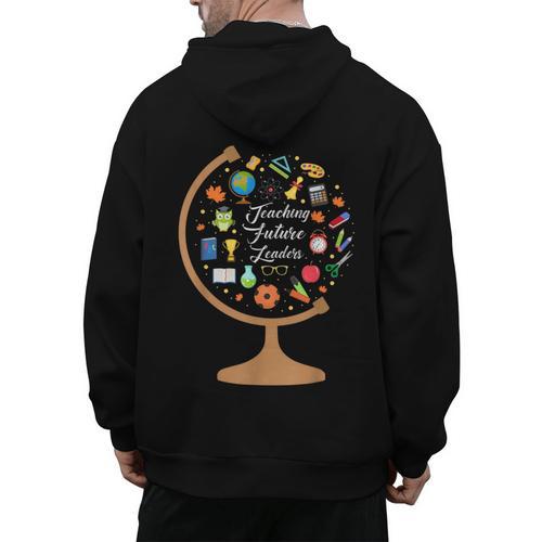 Awesome Teachers T Shirt Teaching Future Leaders Globe For Men Women Men's Hoodie Back Print - teacherstshirts.com AU