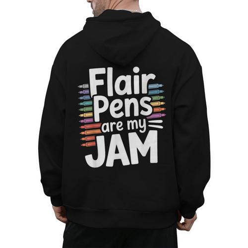 Back To School Teacher Flair Pens Are My Jam Men's Hoodie Back Print - teacherstshirts.com DE