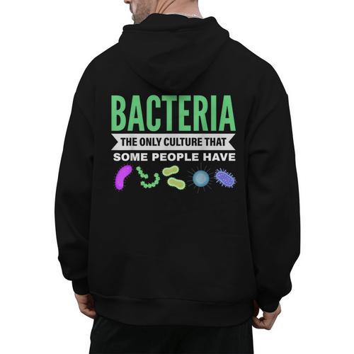 Bacteria Culture Biology Science Teacher Biologist Men's Hoodie Back Print - teacherstshirts.com UK