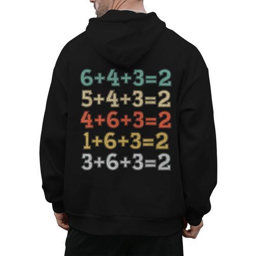 Baseball Math Sports Double Play Teacher School 2022 Men's Hoodie Back Print - teacherstshirts.com