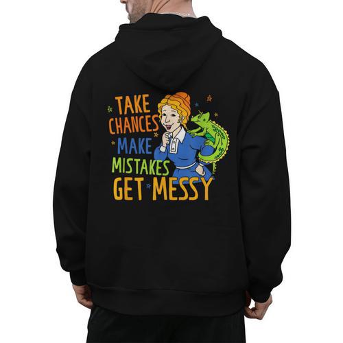 Beauty Teacher Take Chances Make Mistakes Get Messy Men's Hoodie Back Print - teacherstshirts.com AU
