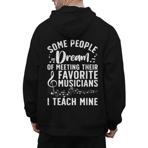 Best Music Teacher For Men Women Musician Band Piano Teacher Men's Hoodie Back Print - teacherstshirts.com AU