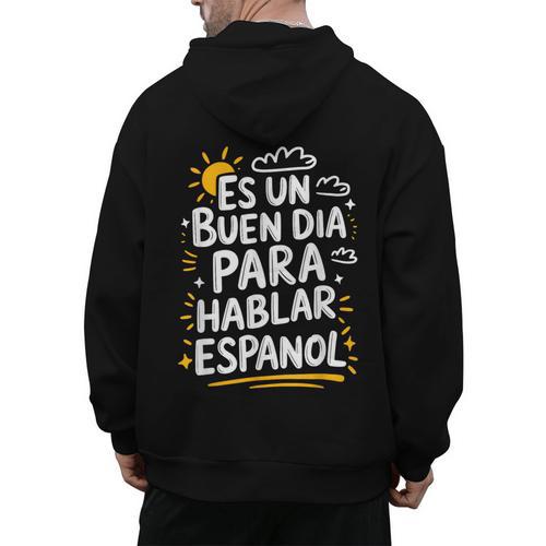 Bilingual Teacher Maestra Spanish Teacher Men's Hoodie Back Print - teacherstshirts.com UK