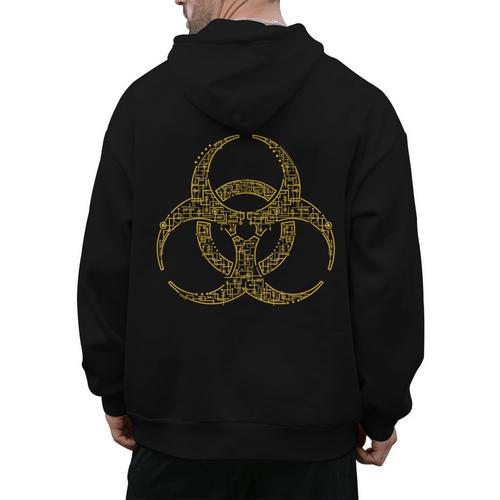 Bioengineering Biology Teacher Toxic Symbol Biohazard For Men Women Girls Kids Men's Hoodie Back Print - teacherstshirts.com