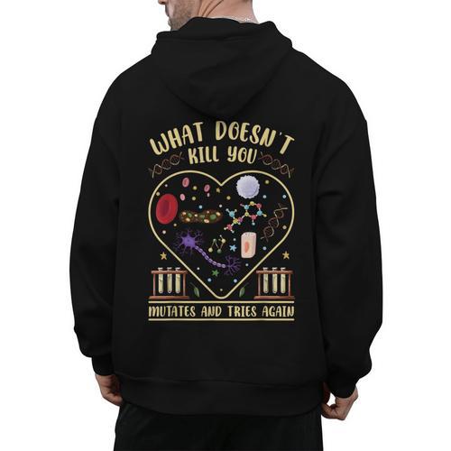 Biology Teacher Men's Hoodie Back Print - teacherstshirts.com