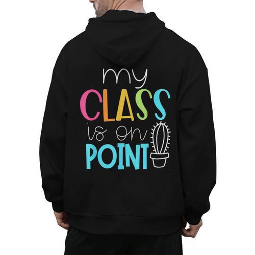 Cactus Teacher Shirt Cute Teacher Shirt Men's Hoodie Back Print - teacherstshirts.com