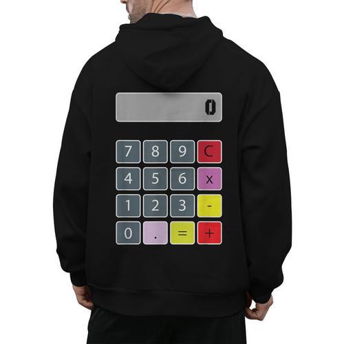 Calculator Math Teacher Halloween Costumes Women Men Adults Men's Hoodie Back Print - teacherstshirts.com CA