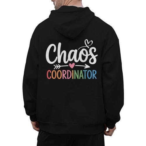 Chaos Coordinator Teacher Student Back To School 2025 Men's Hoodie Back Print - teacherstshirts.com CA