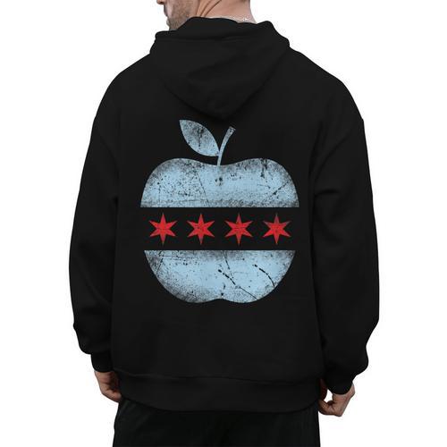 Chicago Flag Teacher School Cute Men's Hoodie Back Print - teacherstshirts.com