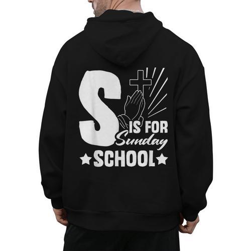 Christian Teacher S Is For Sunday School Essentials Men's Hoodie Back Print - teacherstshirts.com AU