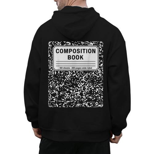 Composition Book Notebook Teachers Matching Group Halloween Men's Hoodie Back Print - teacherstshirts.com AU